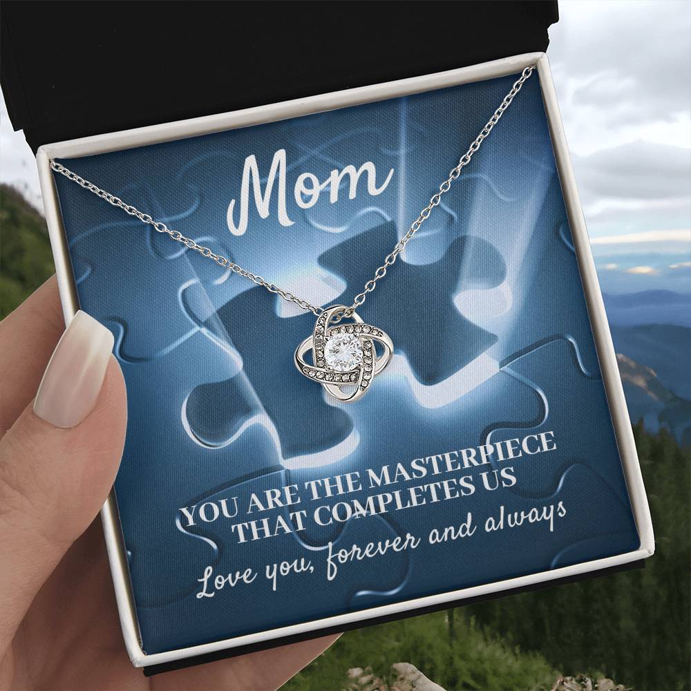 Mom You Are The Masterpiece-Love Knot Necklace