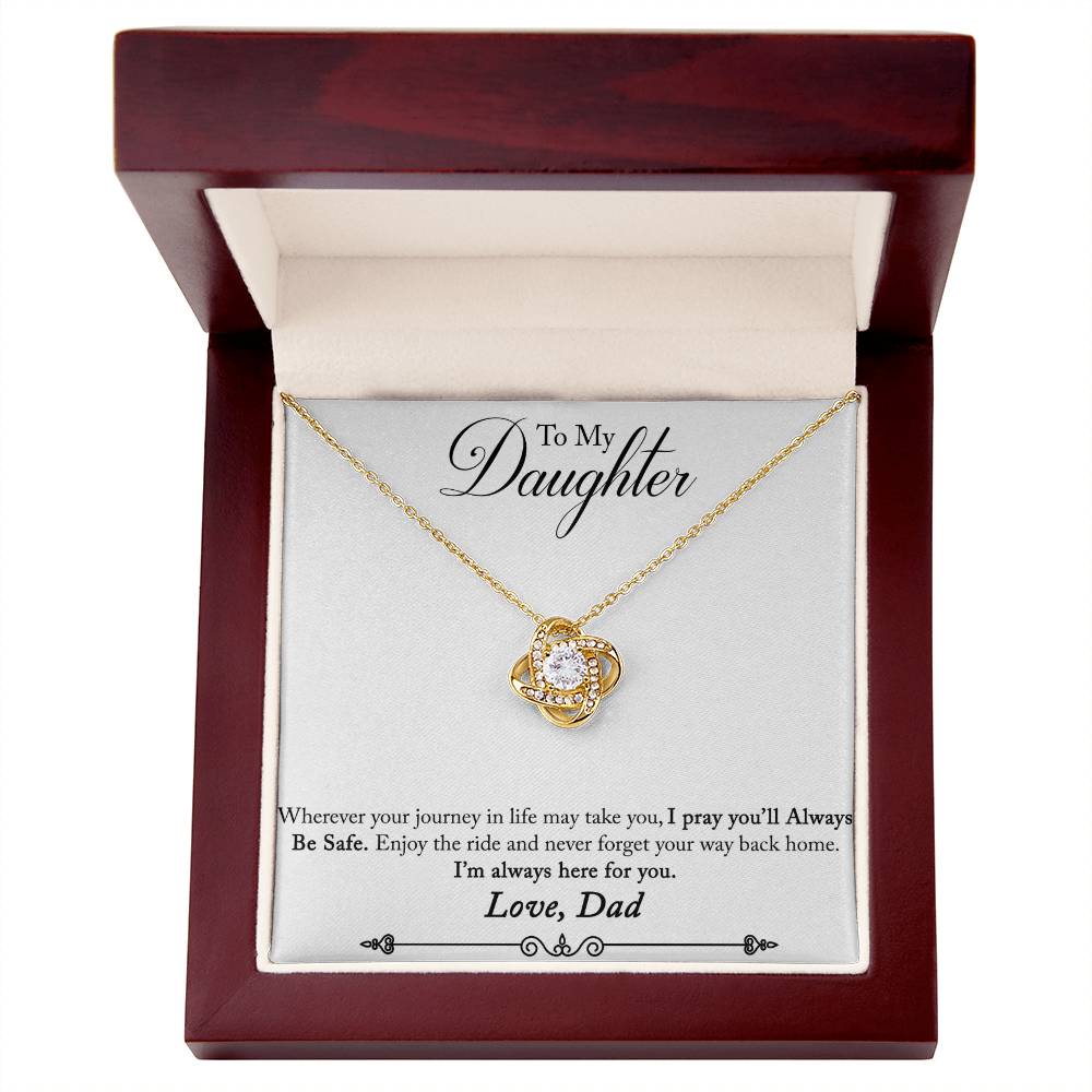 To Daughter From Dad- Love Knot Necklace