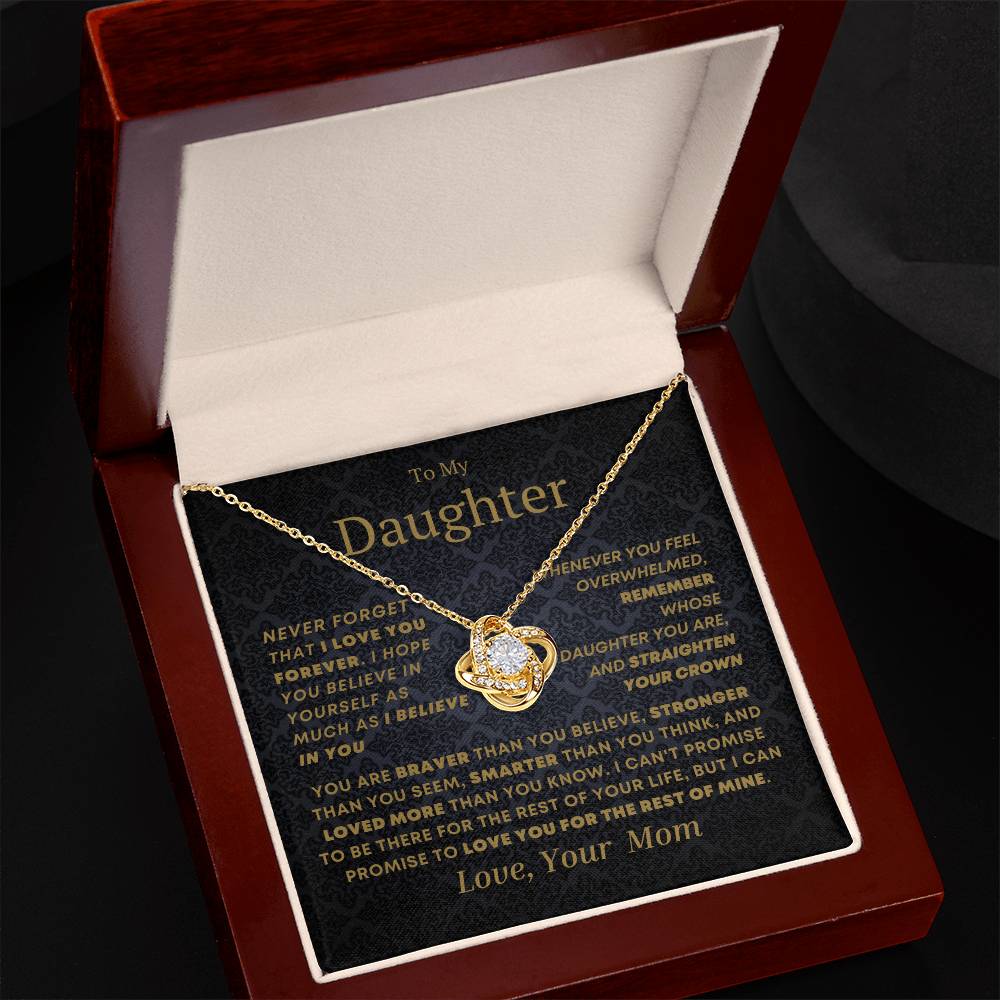 Daughter Love Knot Necklace From Mom