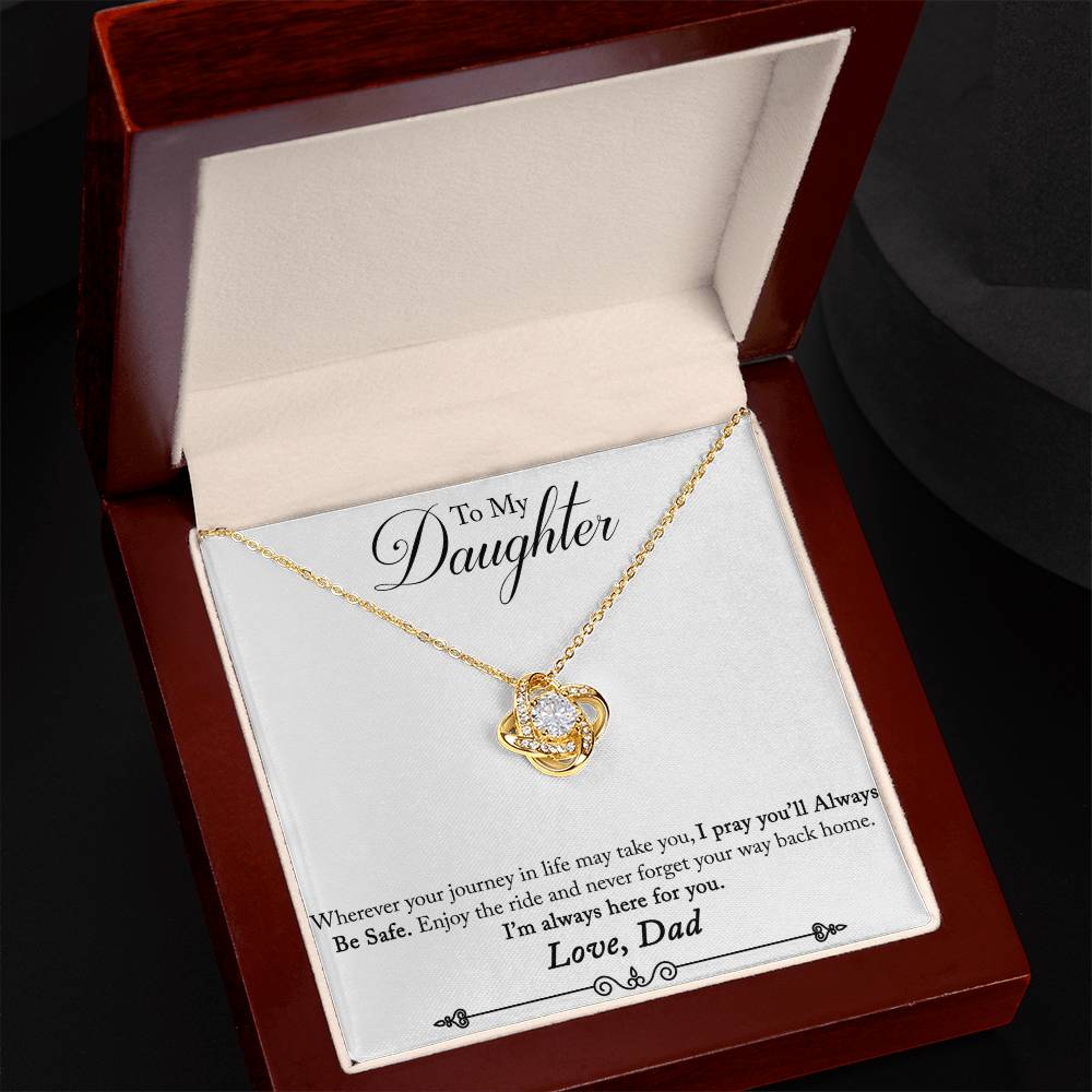 To Daughter From Dad- Love Knot Necklace