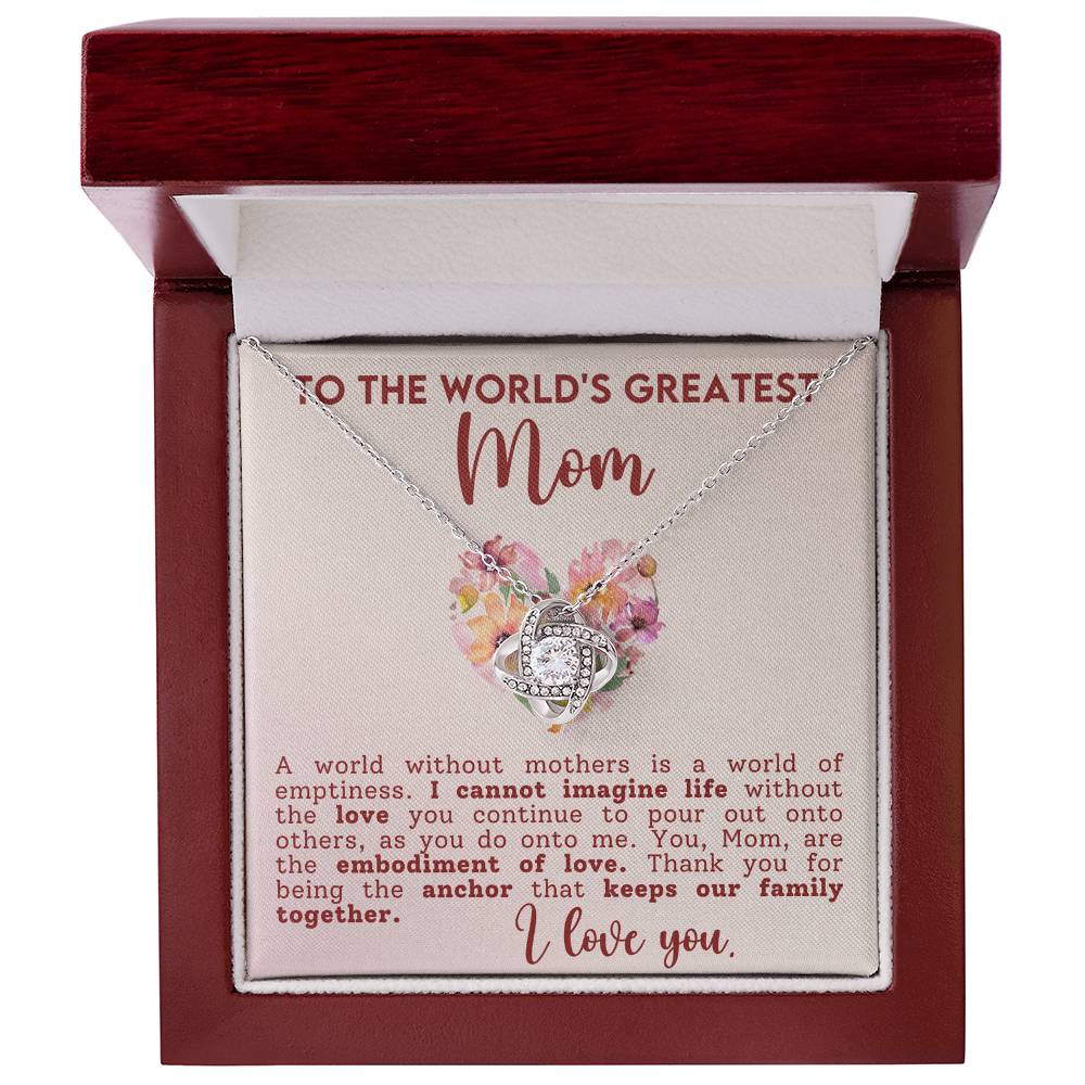 The World Gratest Mom-Love Knot Necklace