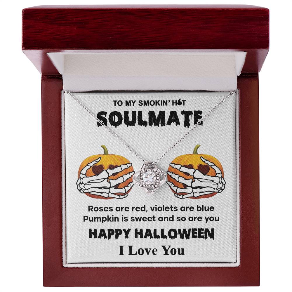 Soulmate-Sweet Pumpkin Love Knot Necklace