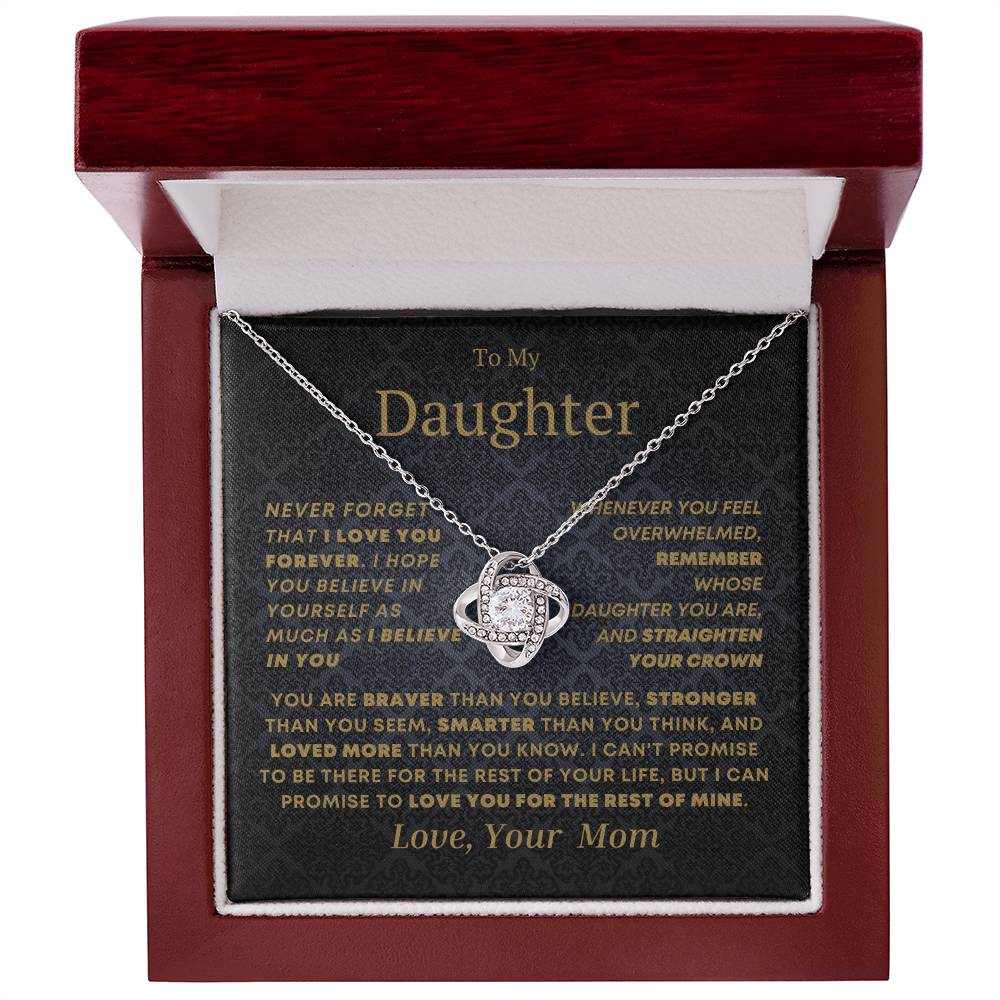 Daughter Love Knot Necklace From Mom