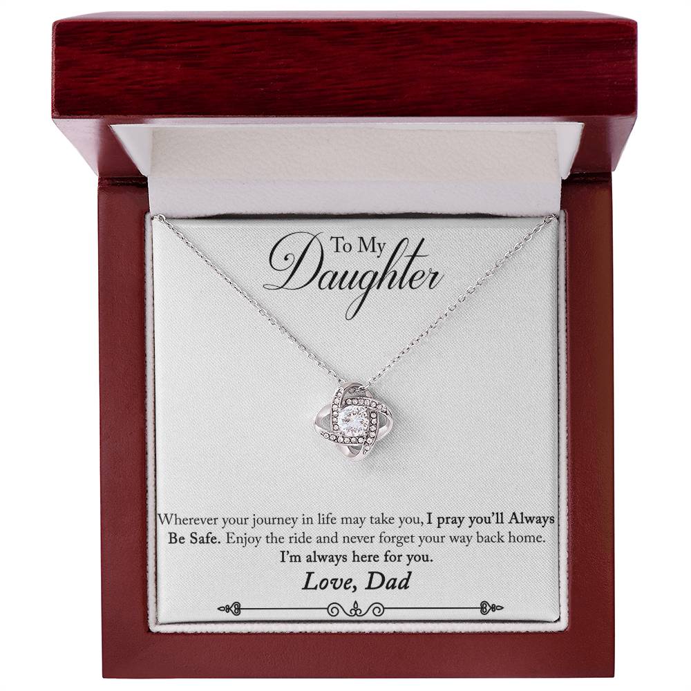 To Daughter From Dad- Love Knot Necklace