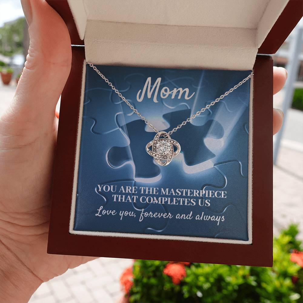 Mom You Are The Masterpiece-Love Knot Necklace