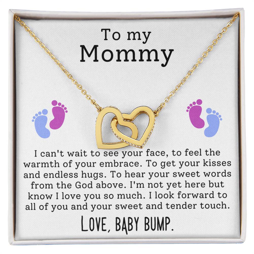 I Can't Wait To See Your Face-Interlocking Hearts Necklace From Baby Bump