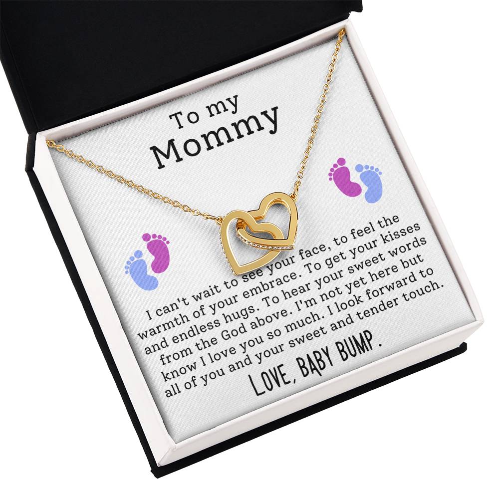 I Can't Wait To See Your Face-Interlocking Hearts Necklace From Baby Bump