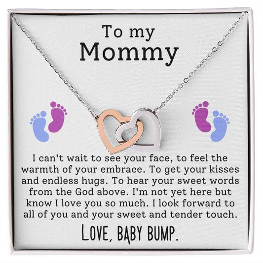 I Can't Wait To See Your Face-Interlocking Hearts Necklace From Baby Bump