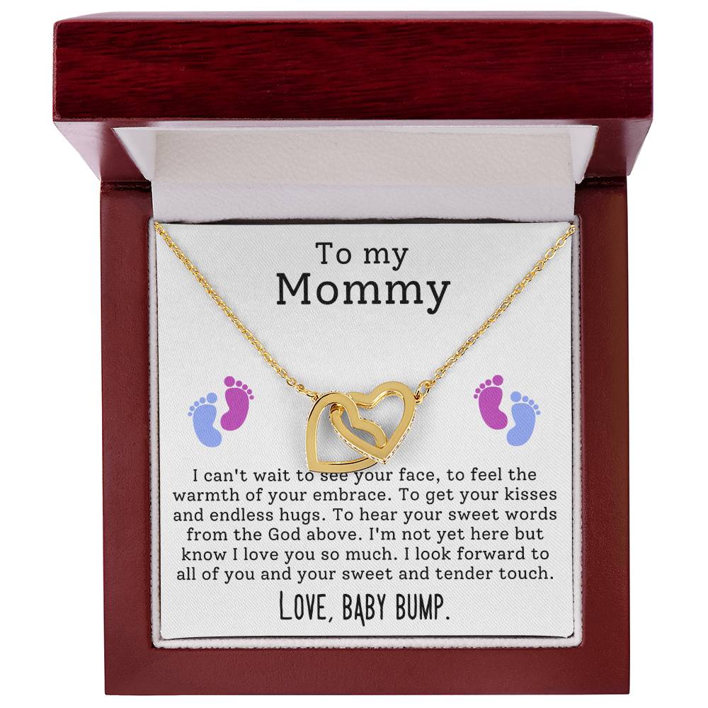 I Can't Wait To See Your Face-Interlocking Hearts Necklace From Baby Bump