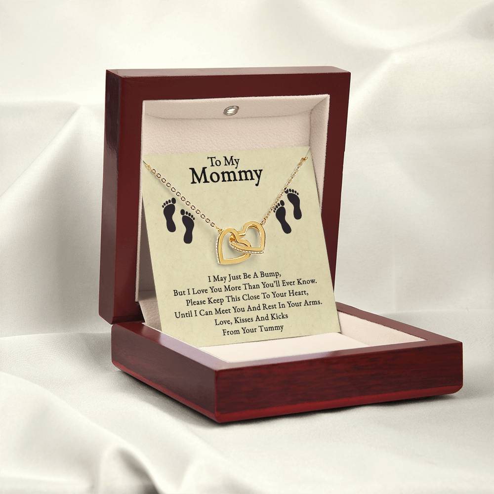 To My Mommy-Twin Hearts Necklace-From Your Tummy