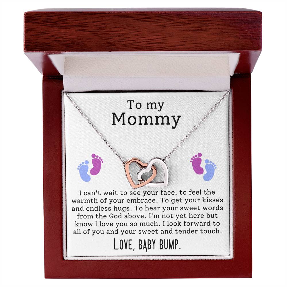 I Can't Wait To See Your Face-Interlocking Hearts Necklace From Baby Bump