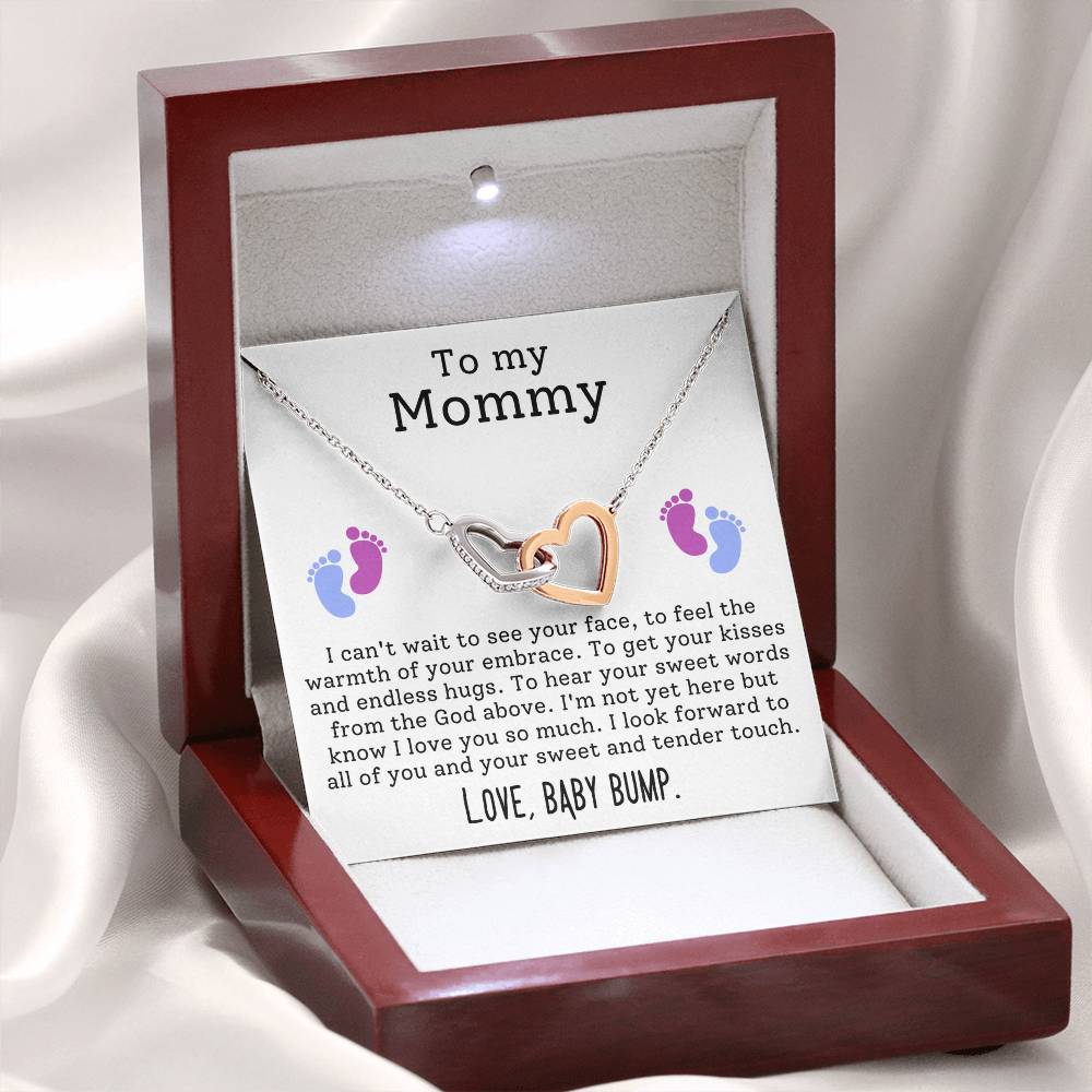 I Can't Wait To See Your Face-Interlocking Hearts Necklace From Baby Bump