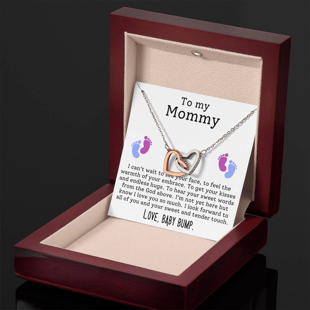 I Can't Wait To See Your Face-Interlocking Hearts Necklace From Baby Bump