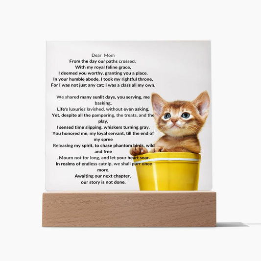 Memorial Cat Acrylic Plaque