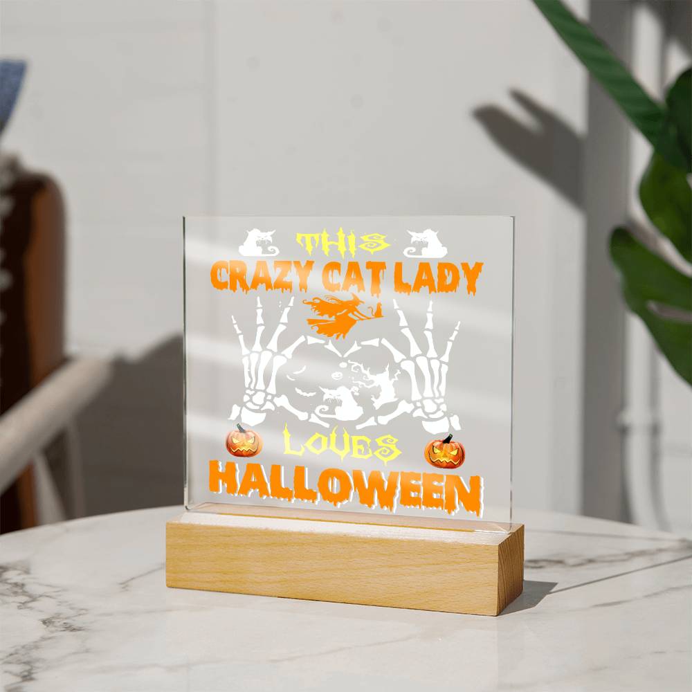 Crazy Cat Lady Halloween-Acrylic Best Selling Acrylic Plaque