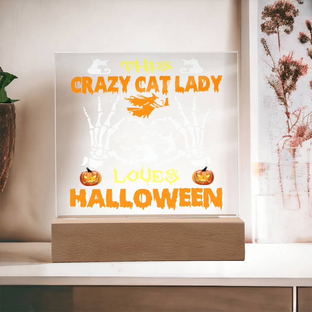 Crazy Cat Lady Halloween-Acrylic Best Selling Acrylic Plaque