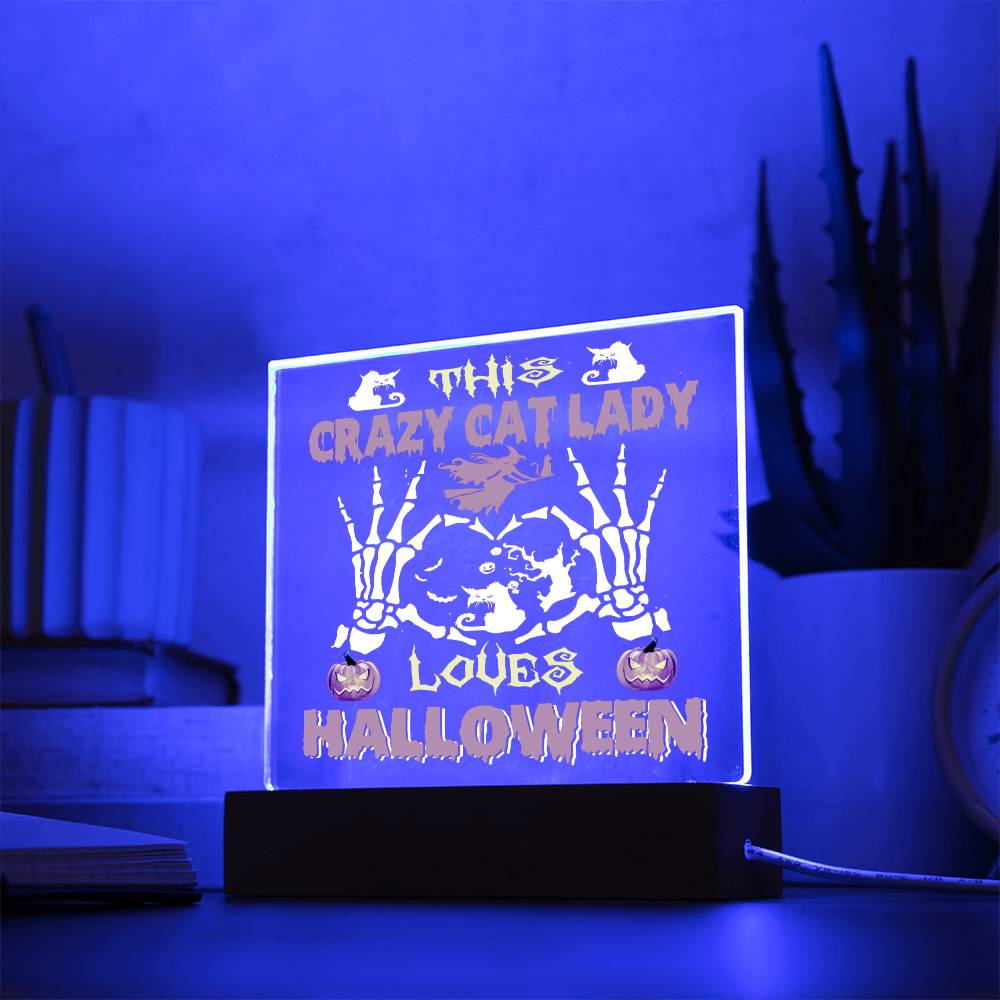 Crazy Cat Lady Halloween-Acrylic Best Selling Acrylic Plaque