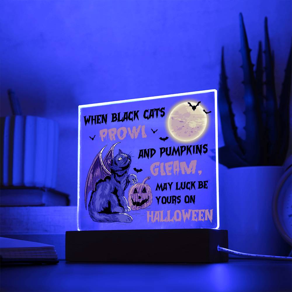 Placa acrílica más vendida de acrílico brillante de calabazas de Halloween