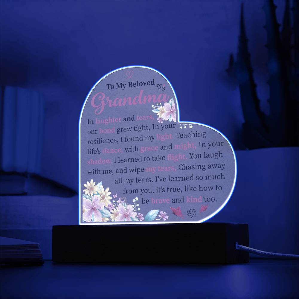 To My Beloved  Grandma- GlowHeart Radiance LED Lamp