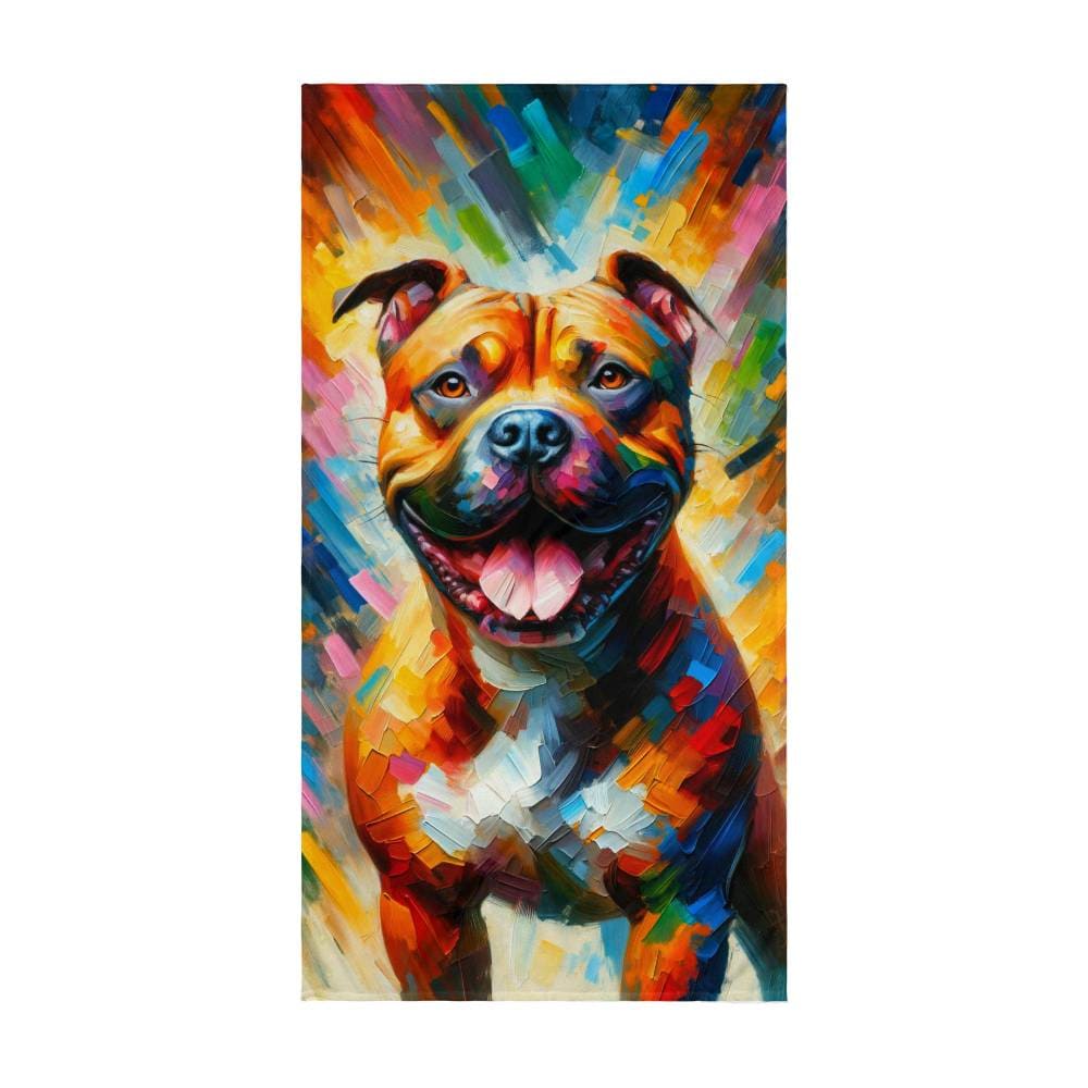 Rainbow Pitbull Beach Towel