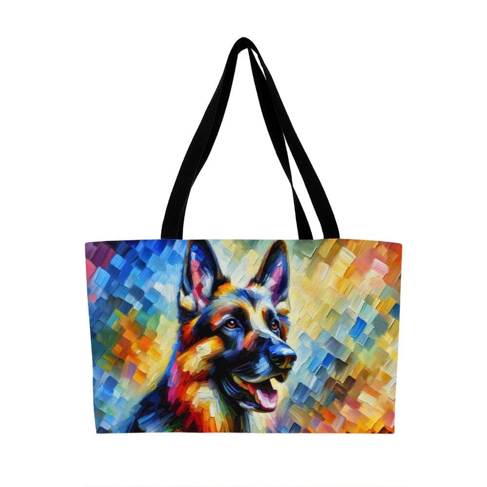 Rainbow German Shepherd  Weekender Tote Bag