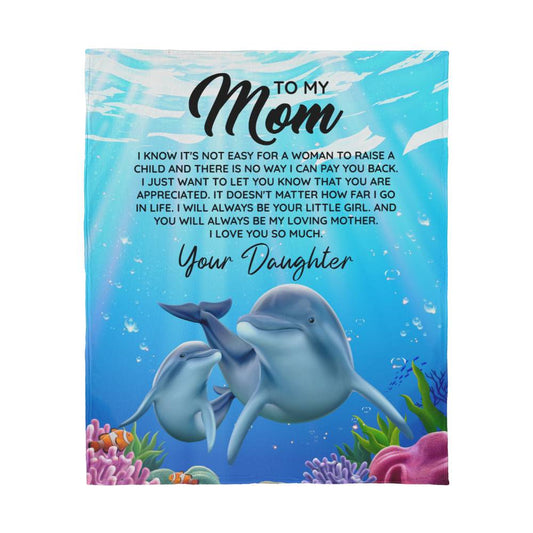 To My Mom Jersey Fleece Blanket