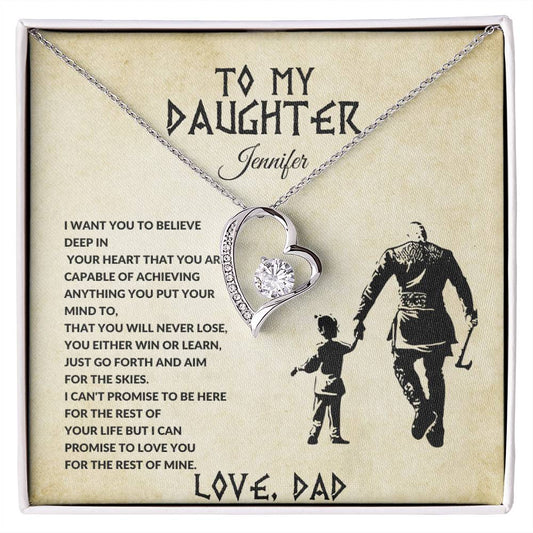 To My Daughter-For The Rest Of Time- Endless Love Necklace