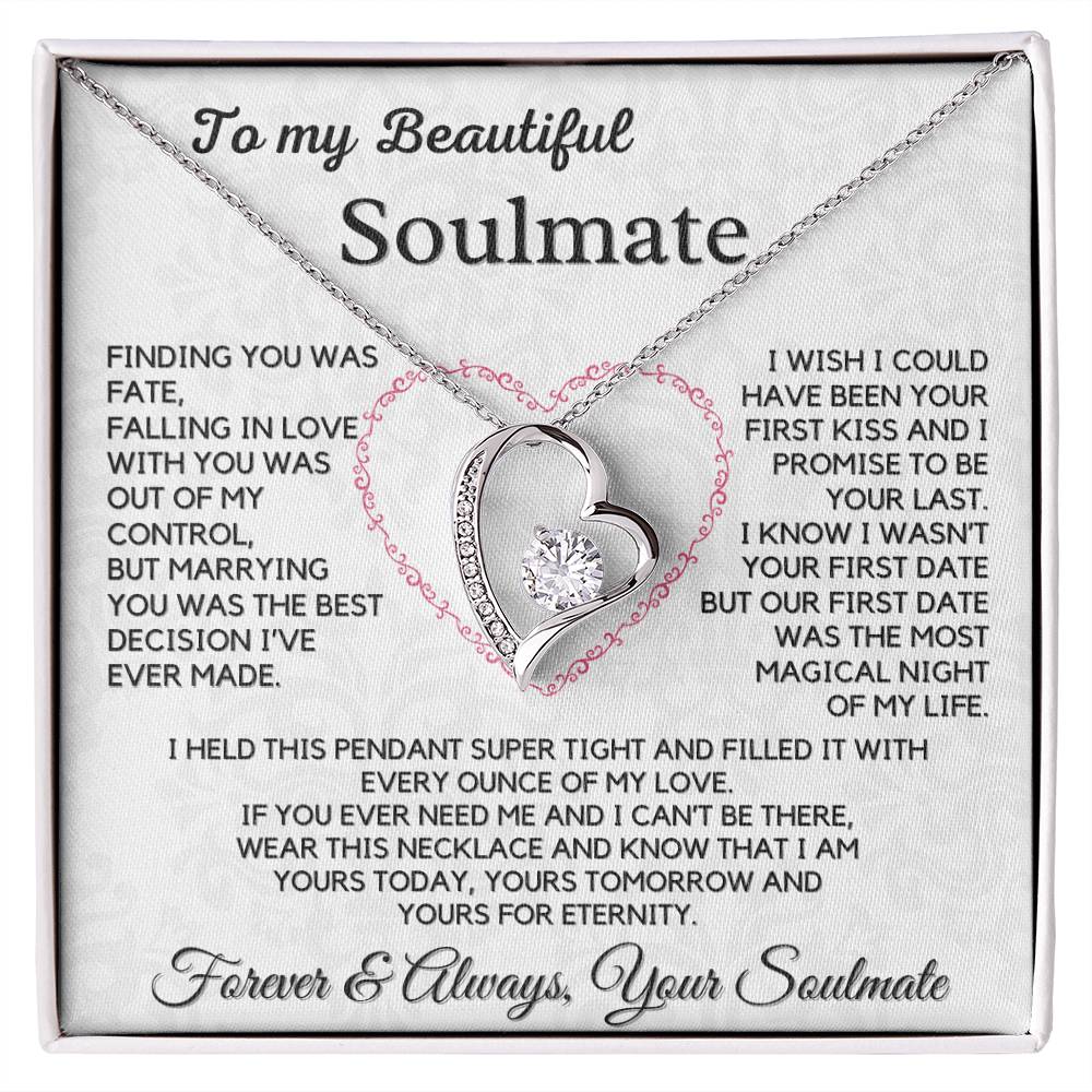 To My Beautiful Soulmate-Forever Love Necklace