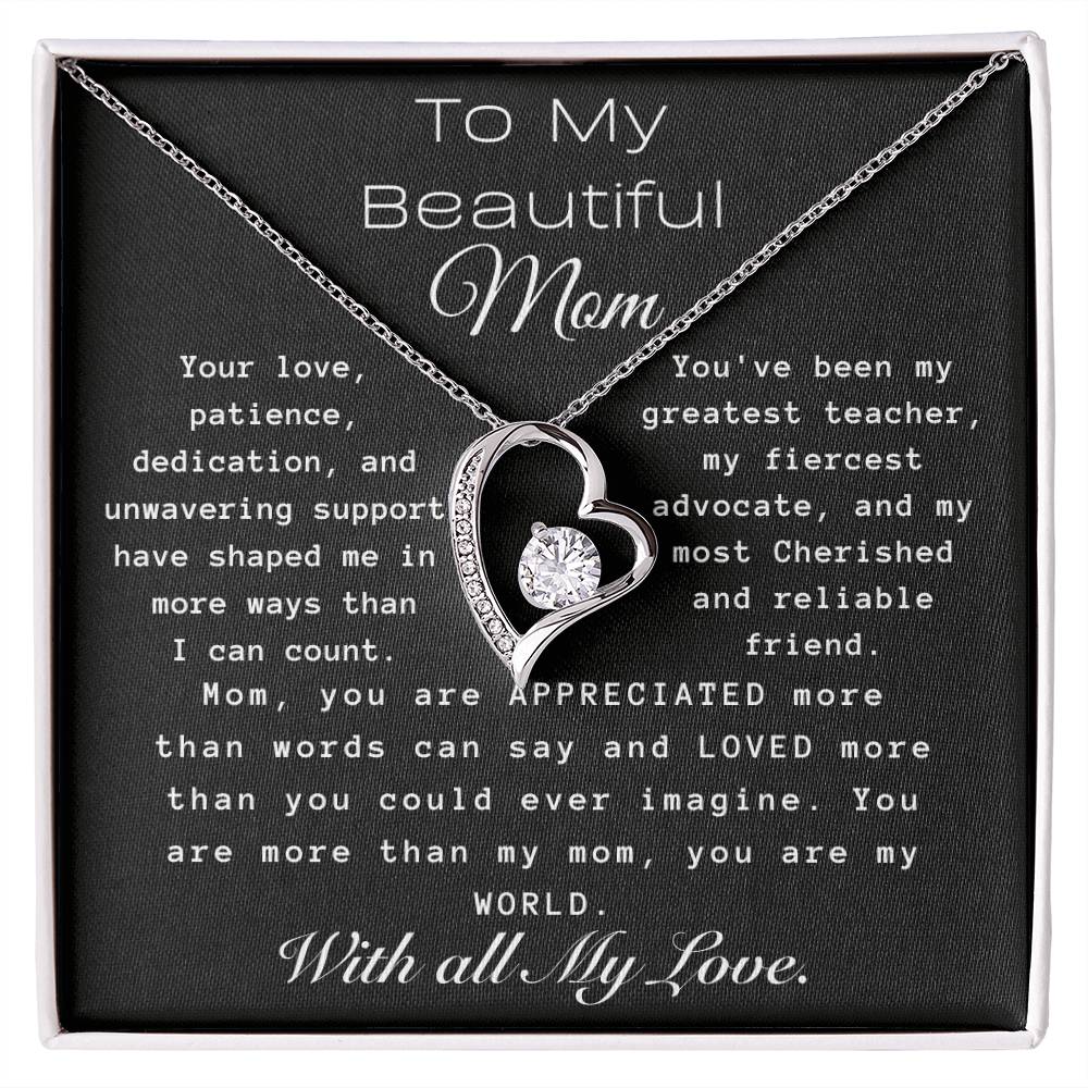 Forever Love Necklace For Mom-My World