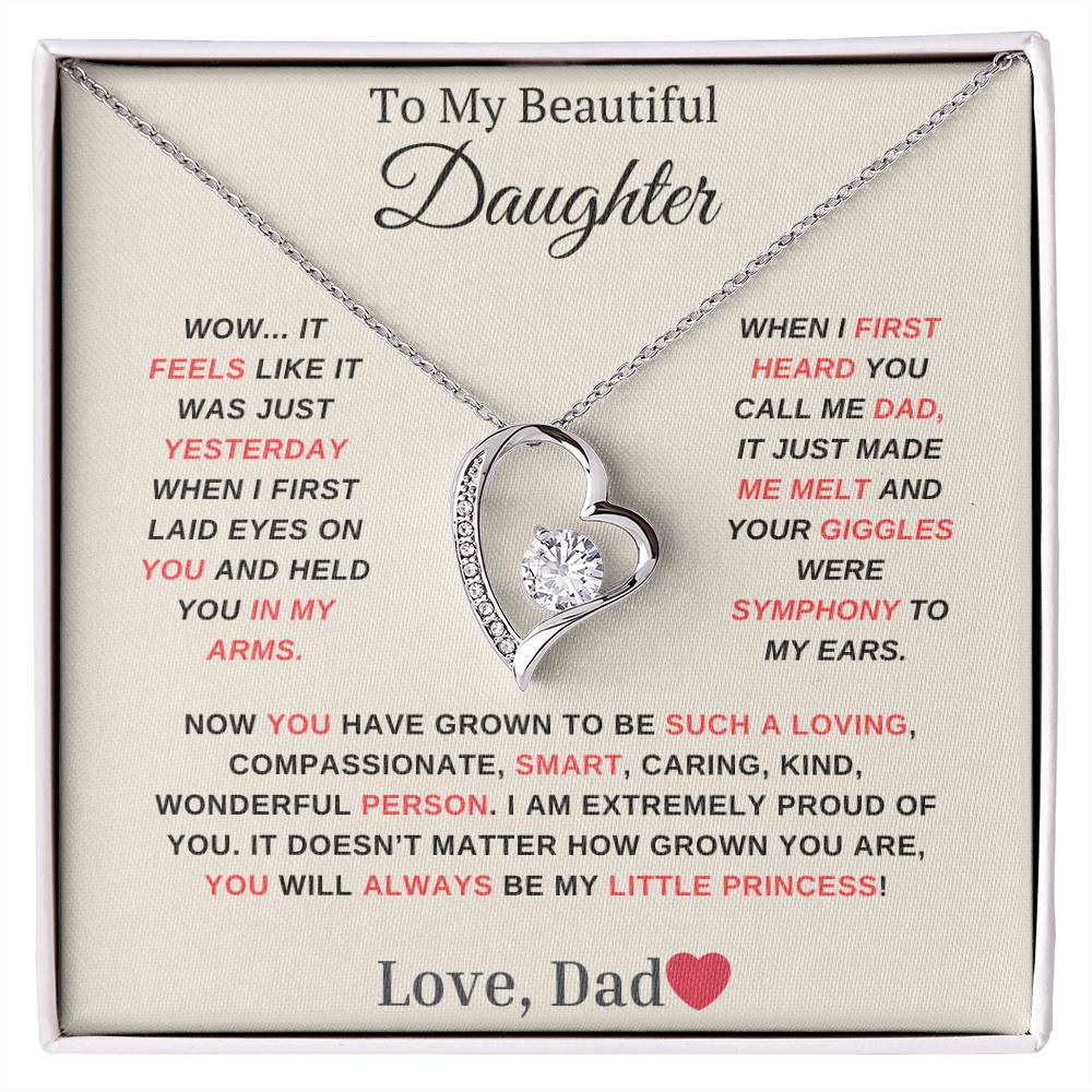 Gift for Daughter- You are my Little Princess! Endless Love Necklace