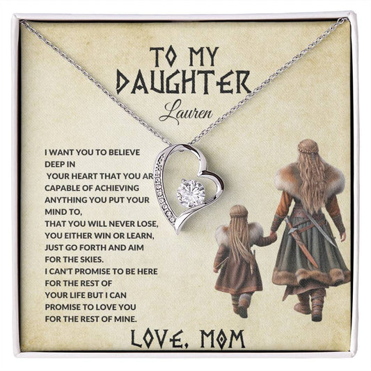 To My Daughter Believe-Endless Love Necklace- From Mom