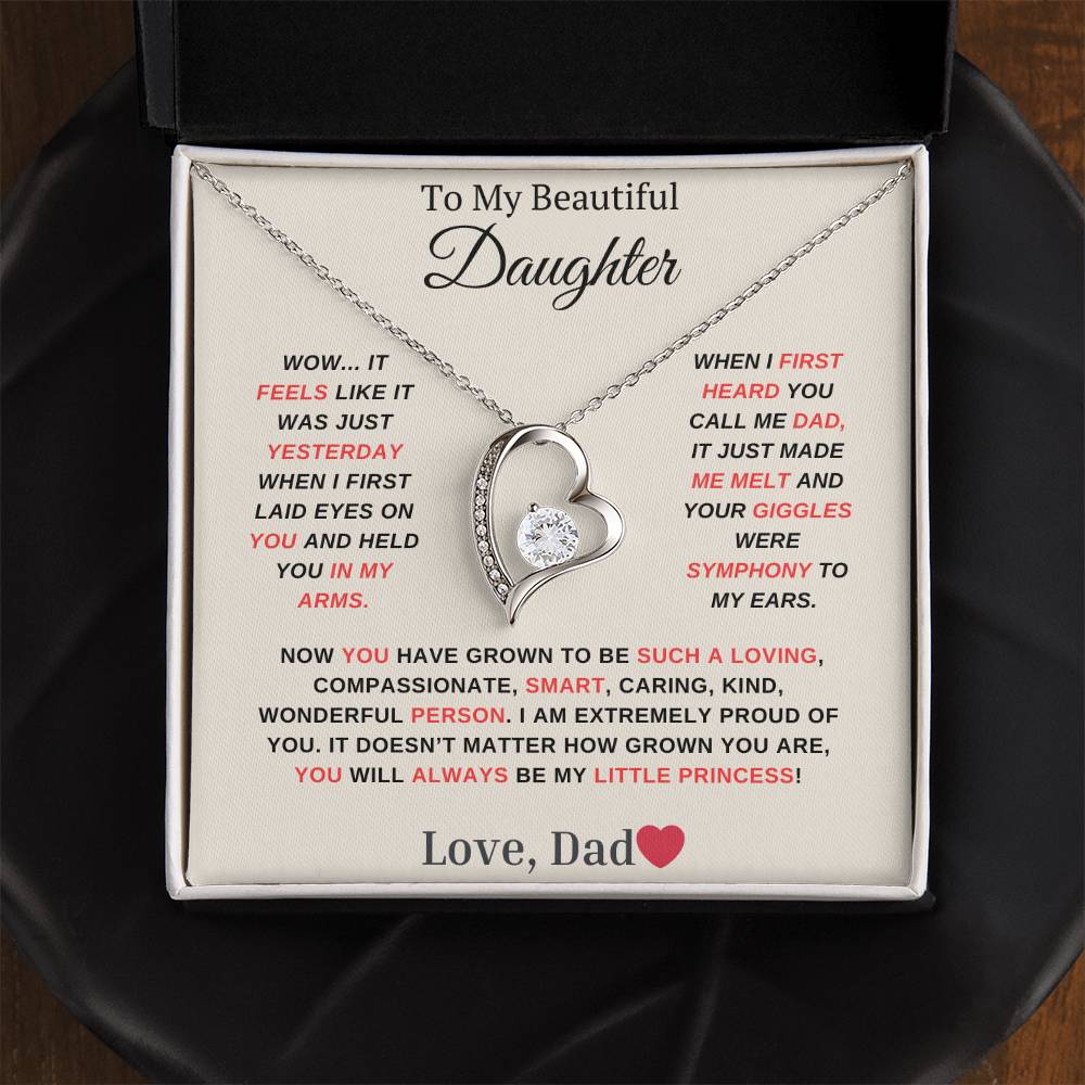 Gift for Daughter- You are my Little Princess! Endless Love Necklace