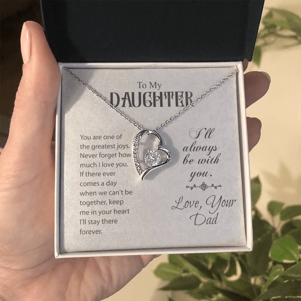 To My Daughter-Endless Love Necklace-In Your Heart Forever