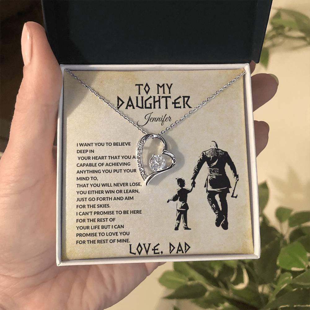 To My Daughter-For The Rest Of Time- Endless Love Necklace