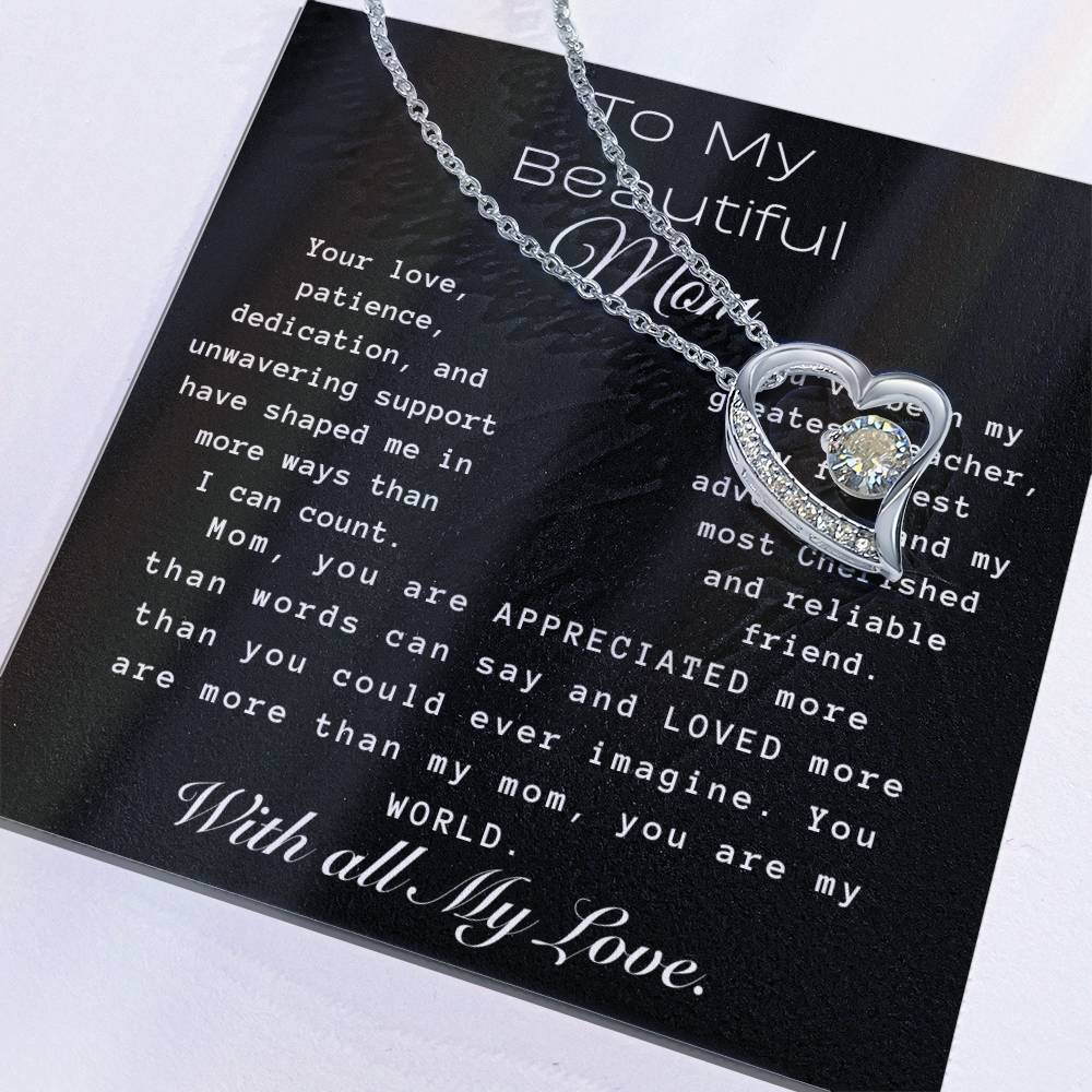 Forever Love Necklace For Mom-My World