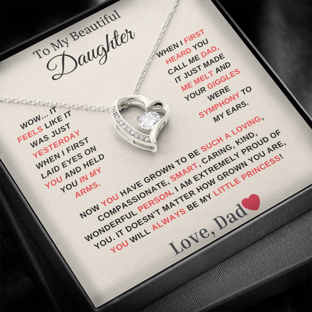 Gift for Daughter- You are my Little Princess! Endless Love Necklace