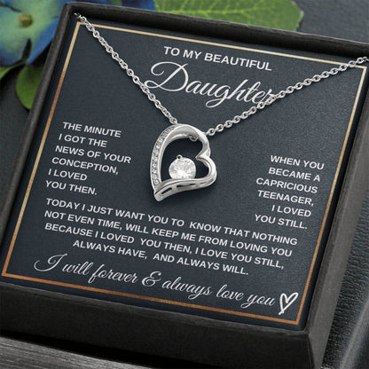 Loved You Then, Love You Still-To My Daughter Endless Love Necklace