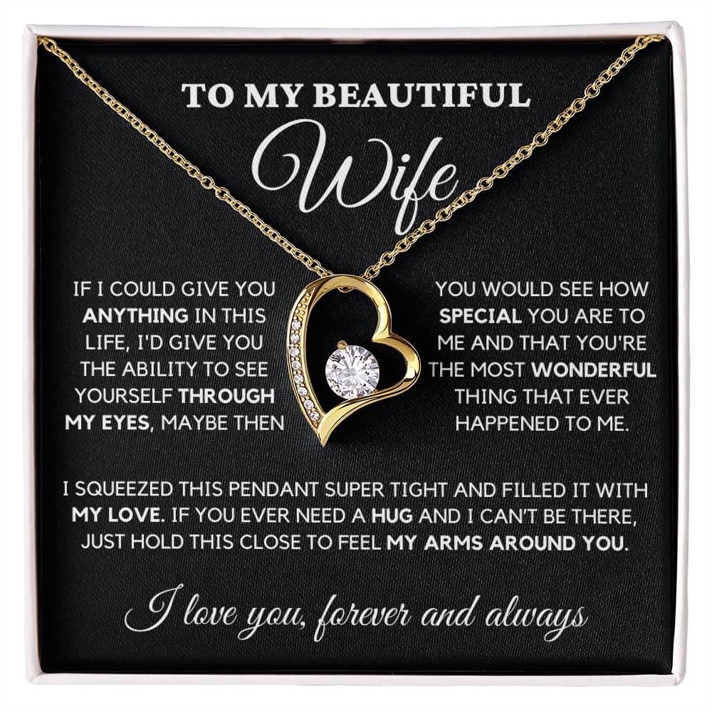 To My wife-Finding You Was Fate-Forever Love Necklace, A Celebration Of Love