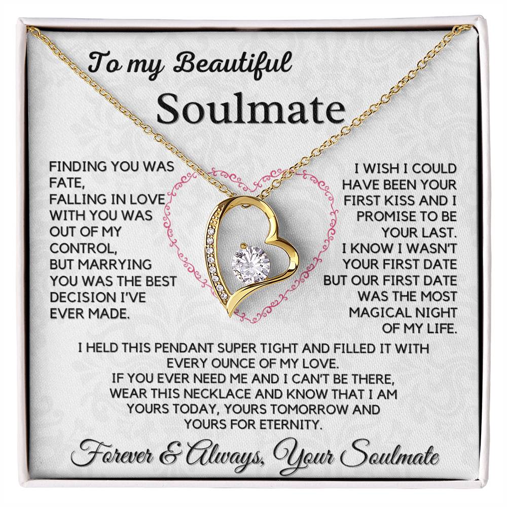 To My Beautiful Soulmate-Forever Love Necklace