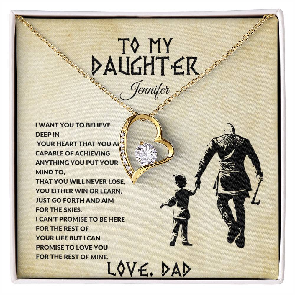 To My Daughter-For The Rest Of Time- Endless Love Necklace