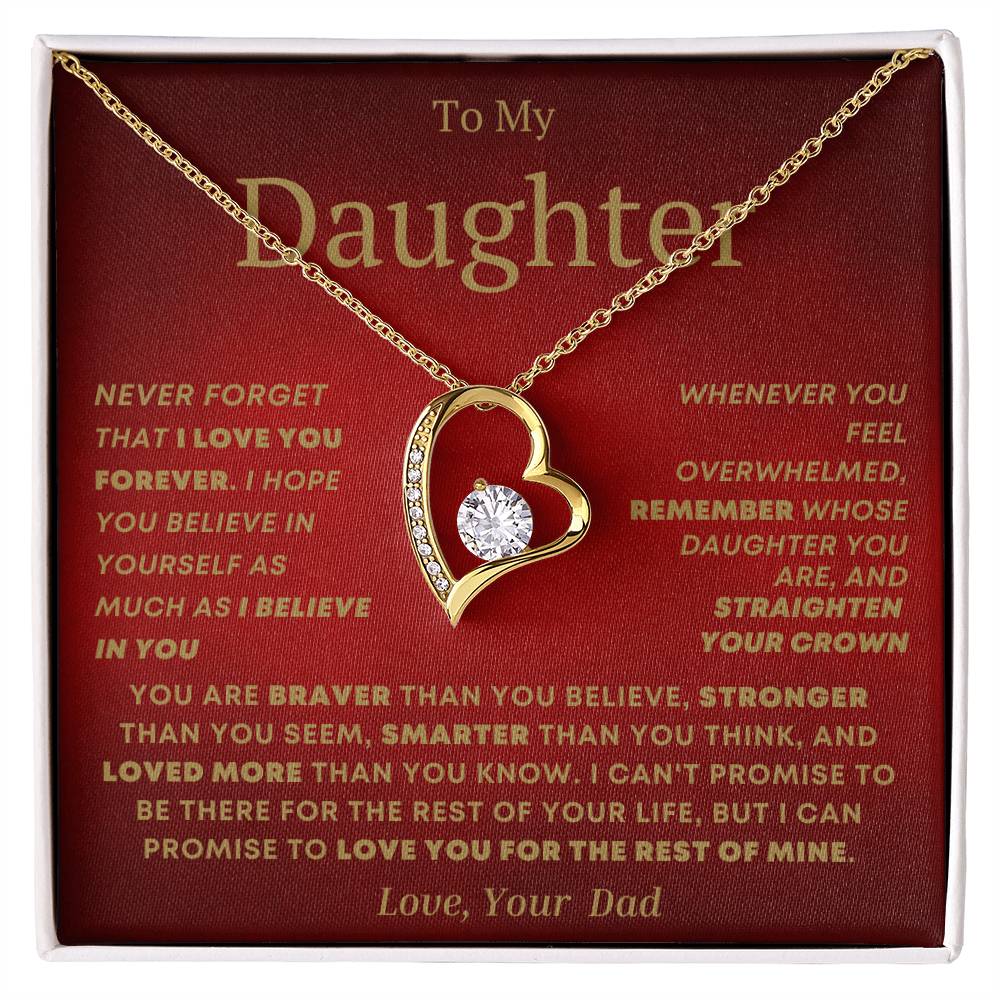 To My Daughter- Forever Love Necklace