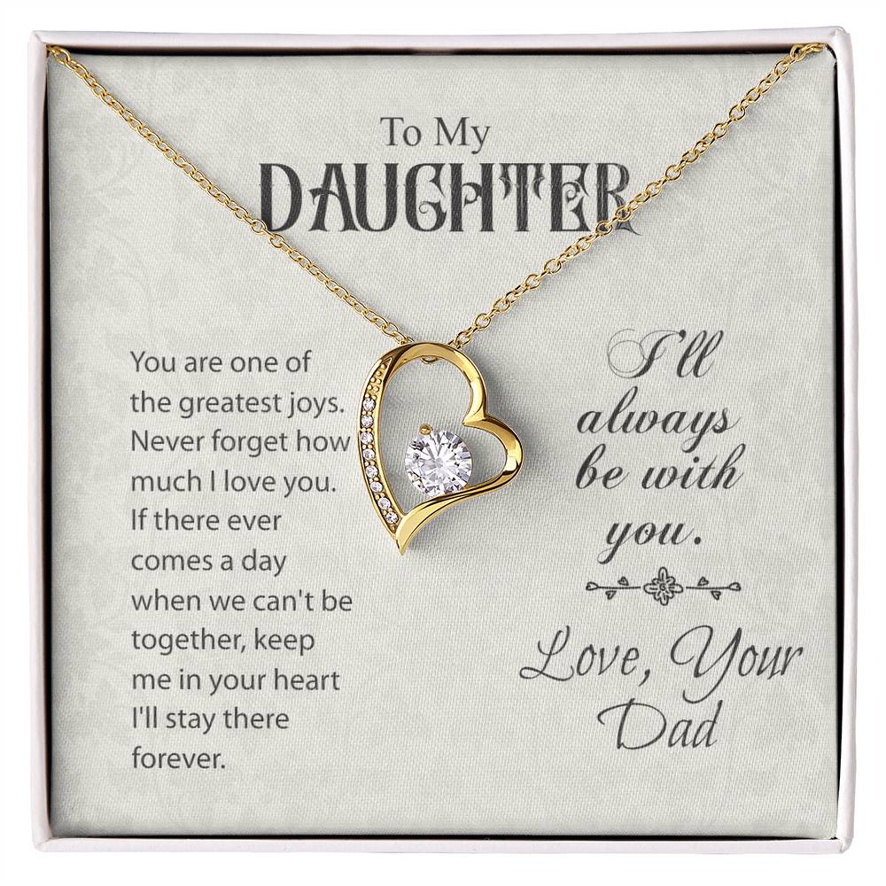 To My Daughter-Endless Love Necklace-In Your Heart Forever