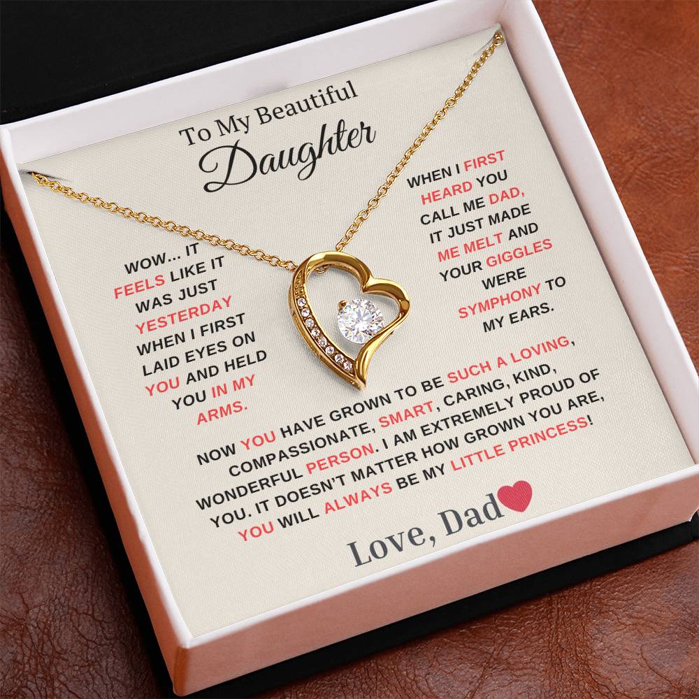 Gift for Daughter- You are my Little Princess! Endless Love Necklace