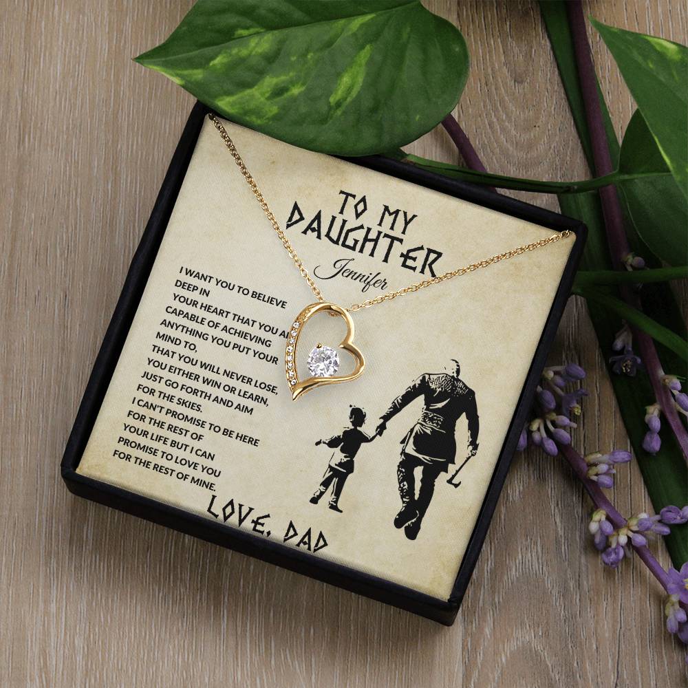 To My Daughter-For The Rest Of Time- Endless Love Necklace