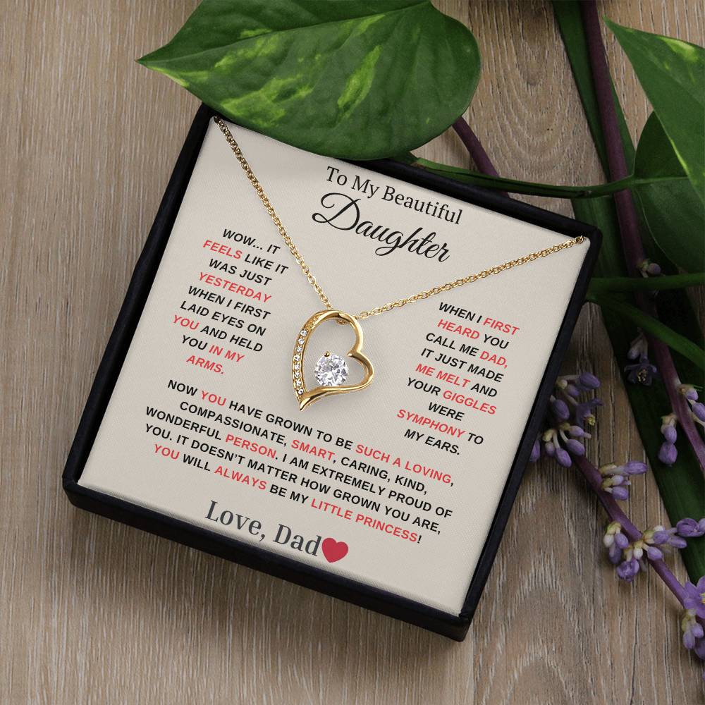 Gift for Daughter- You are my Little Princess! Endless Love Necklace