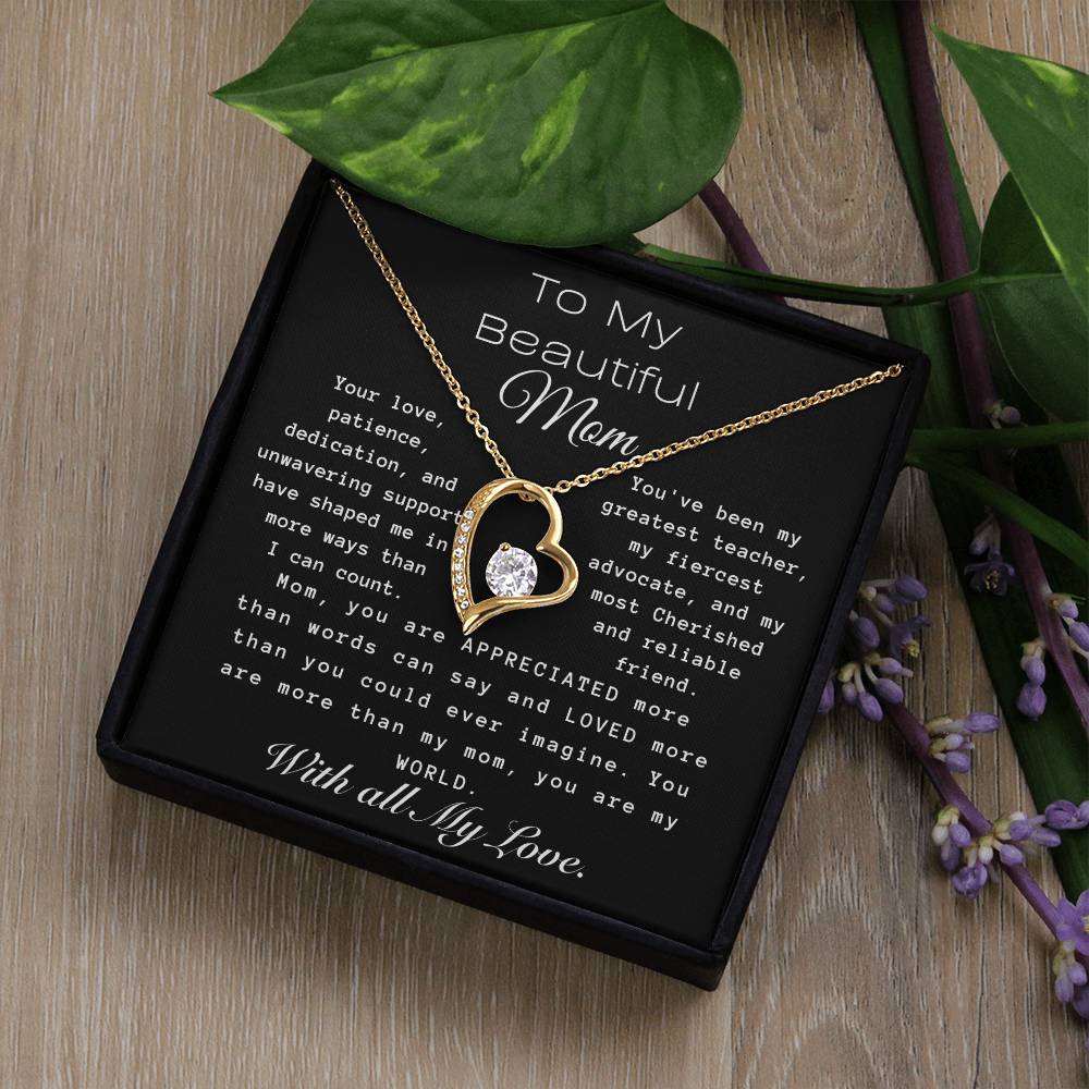 Forever Love Necklace For Mom-My World