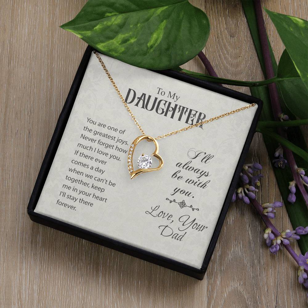 To My Daughter-Endless Love Necklace-In Your Heart Forever