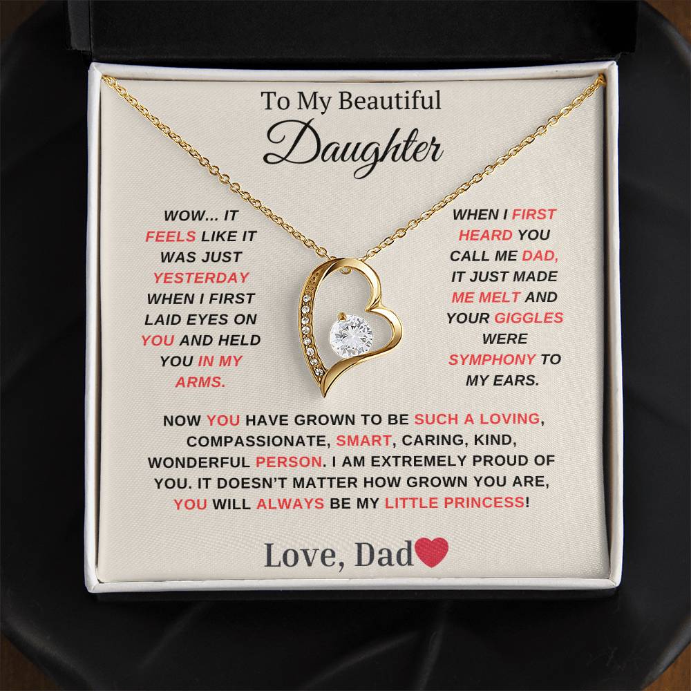 Gift for Daughter- You are my Little Princess! Endless Love Necklace