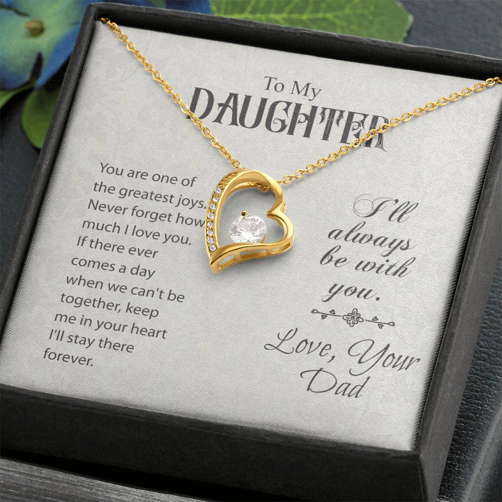 To My Daughter-Endless Love Necklace-In Your Heart Forever