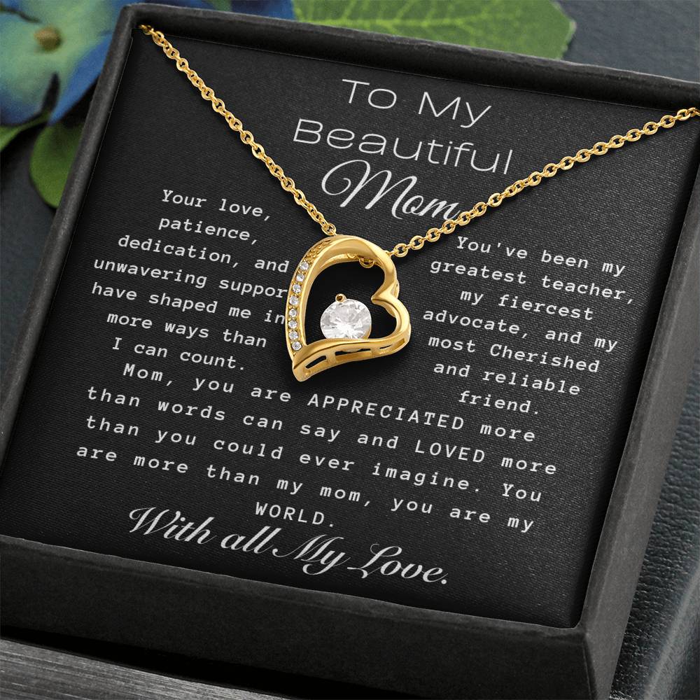 Forever Love Necklace For Mom-My World